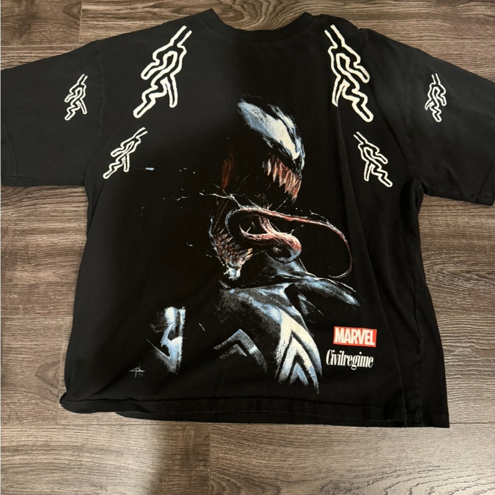 CIVIL REGIME X DARC SPORT X MARVELS SPIDER-MAN VENOM “VIOLENT WEB” SHIRT Large